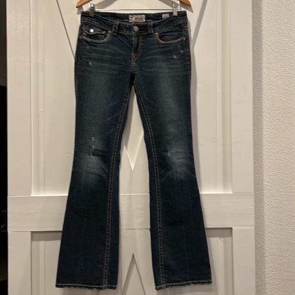 MEK Denim Island Harbor Boot Cut Embellished Jeans Size 30 - Picture 1 of 8